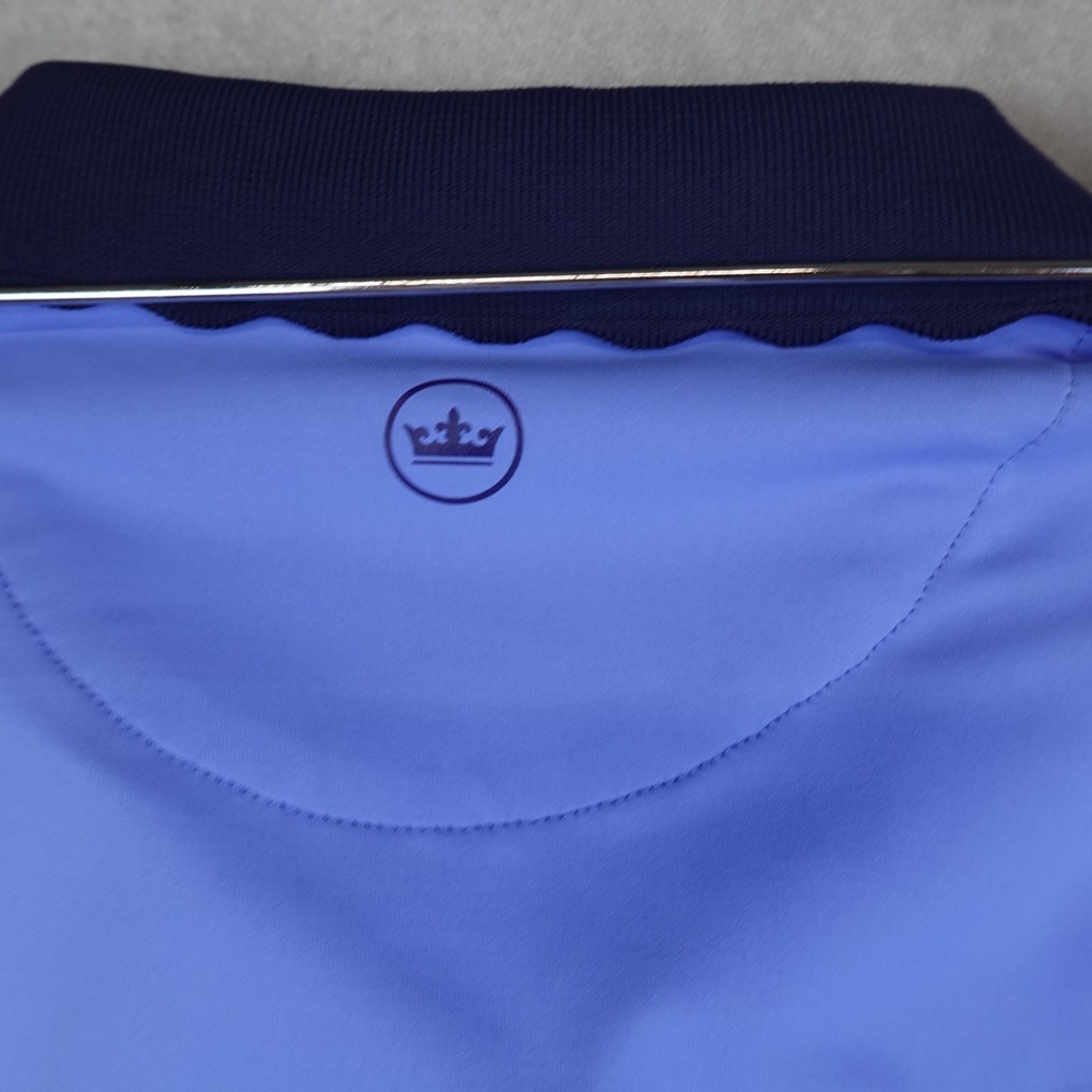 Peter Millar Golf Shirt Polo Womens Chest Logo Sleeveless Zip Large Blue - Picture 6 of 8